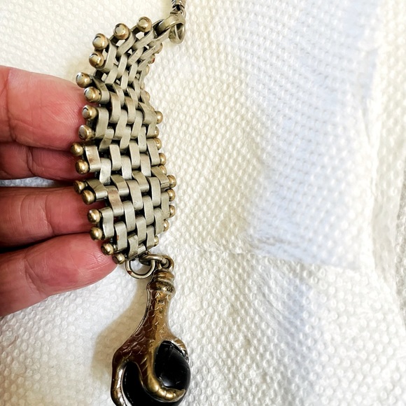 Antique Silver Claw red orb watch fob circa 1890s. - Picture 2 of 11